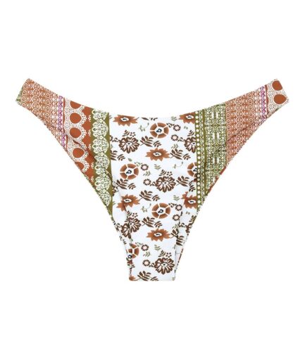 Printed Ethnic Bikini Bottom L Coffee