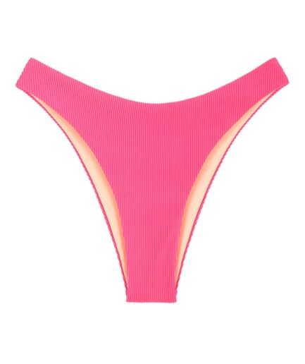 ZAFUL Ribbed Cheeky Bikini Bottom M Light pink