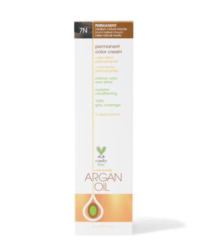 Argan Oil Permanent Color Cream 7N Medium Natural Blonde