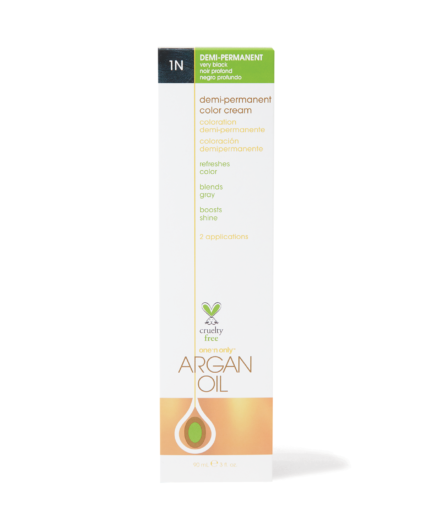 Argan Oil Demi Permanent Color Cream 1N Very Black