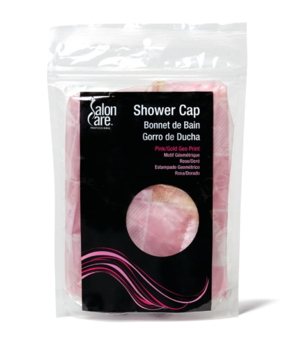 Pink & Gold Geo Shower Cap