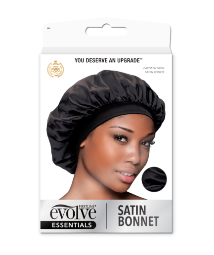 Black Satin Bonnet