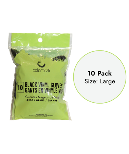 Large 10ct Black Vinyl Gloves