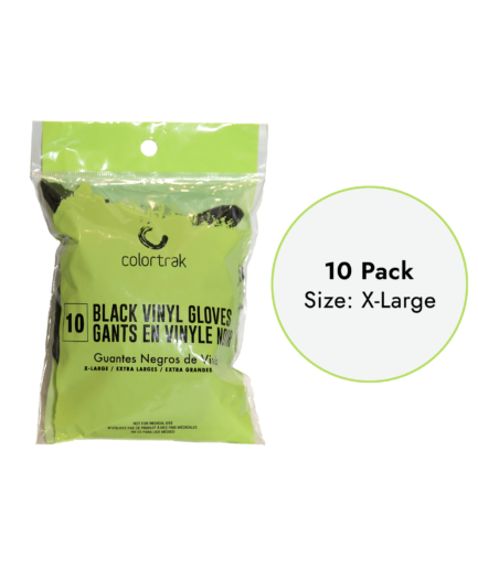 X-Large 10ct Black Vinyl Gloves