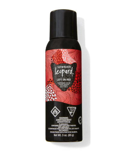 Left On Red Temporary Hair Color Spray