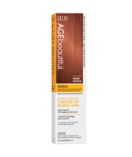 8NRG Medium Neutral Red Golden Blonde Permanent Liqui-Cr√®me Hair Color