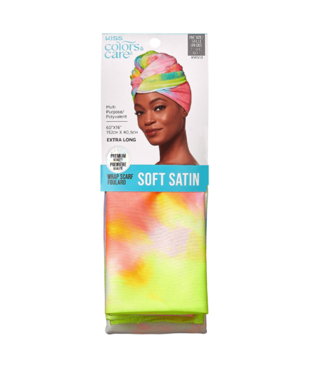 Tie Dye Satin Wrap Scarf