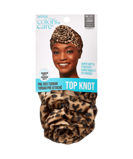 Leopard Top Knot Turban