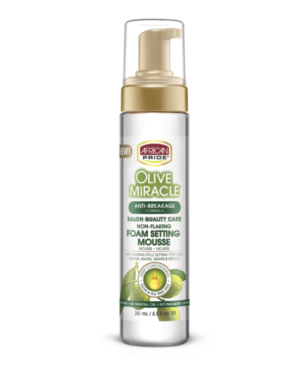 Olive Miracle Non-Flaking Foam Setting Hair Mousse